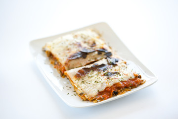 tasty plate of vegetal lasagna