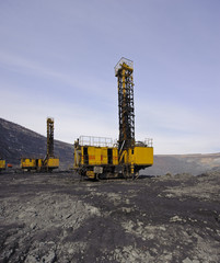 Open-cast mine, extraction of iron ore