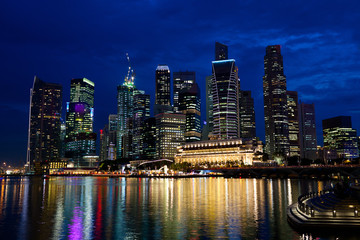 Fototapeta na wymiar Night Singapore