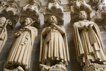 france; amiens; cathédrâle : façade; occidentale; portail saint