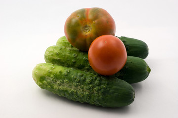 Tomatoes and cucumber