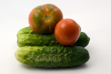 Tomatoes and cucumber