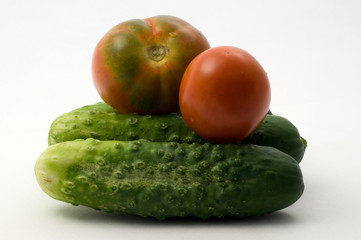 Tomatoes and cucumber