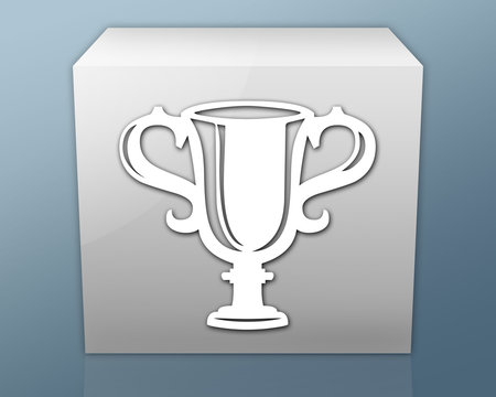 Box-shaped Icon "Award Cup"