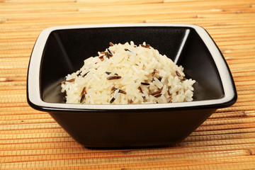 white and wild rice