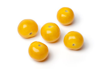 Whole fresh yellow tomatoes