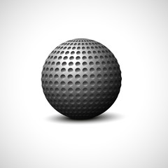Metal ball on a white background. Vector illustration.