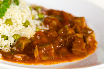 Geschnetzeltes - Gulasch mit Reis