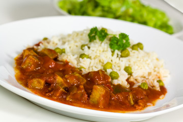 Gulasch mit Reis