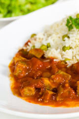 Gulasch mit Reis