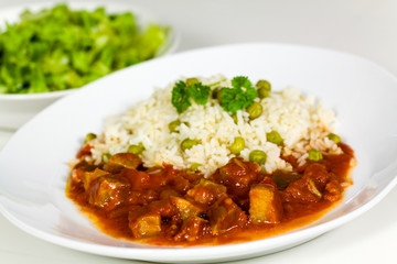 Gulasch mit Reis