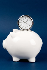 Piggy Bank and clock