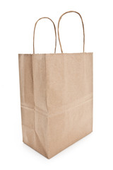 Brown paper shopping bag