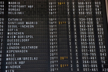Fototapeta premium Arrival Departure Board- Flight schedule