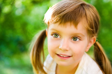 Fototapeta premium Portrait of a liitle close-up