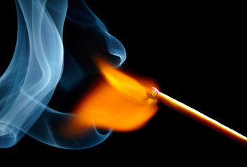 Burning match