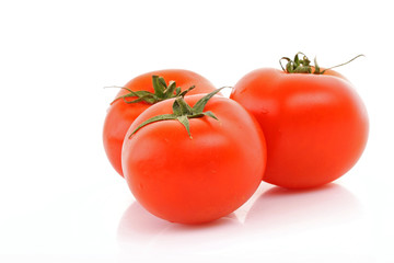 red tomato vegetables isolated on white background