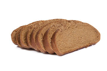 sliced bread on white