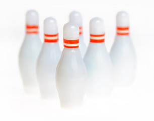 Abstract bowling pins