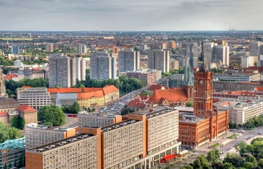 Foto op Plexiglas Blick auf Berlin-Mitte, Rotes Rathaus © Sinha