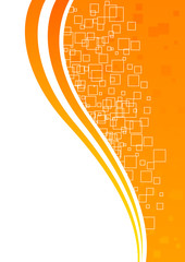 Abstract tech background in orange color