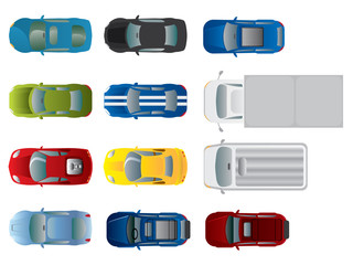 Cars top view