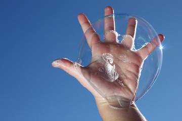Bubble in the palm of your hand