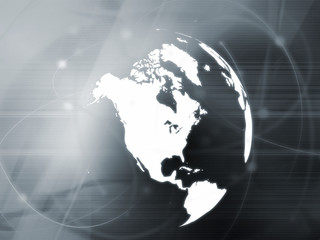 America map technology-style artwork