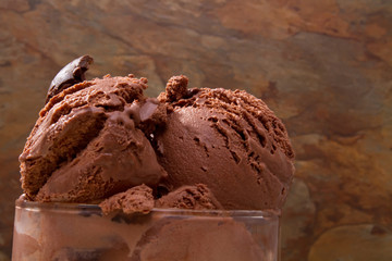 Delicious chocolate ice cream