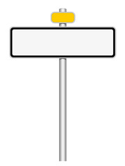 Panneau blanc vierge avec catadioptre