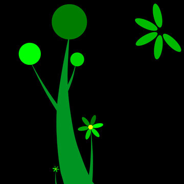 green of nature vector illustration