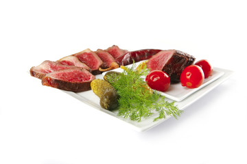 beef slices and vegetables
