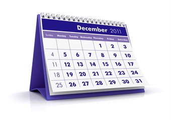 2011 calendar. December