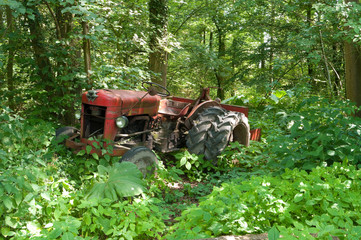 abandoned tractor