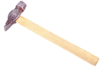 Old hammer with clipping path