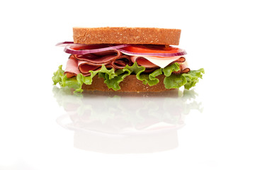 Delicious ham sandwich