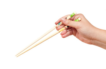 Girl Holding Chopsticks