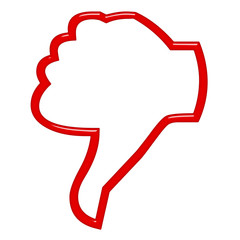 Fototapeta premium 3D Thumbs Down