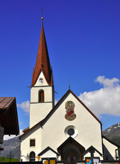 Fototapeta na wymiar Kościół w Obergurgl - Ötztal - Austria