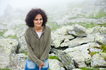 Naklejka premium Attractive woman outdoor