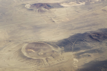 Aerial view of craters