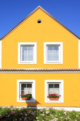 Color rural House in Pyšely, Czech republic