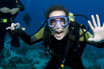 male scuba diver