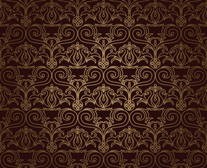 Floral ornament in retro style