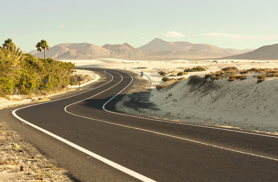 Winding Road in Desert