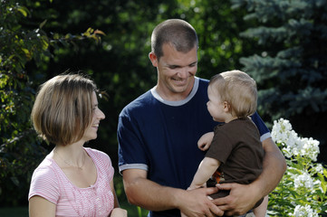 Fototapeta premium Young happy family