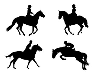 Horse Silhouettes - Vector