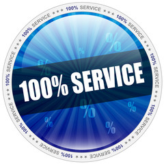 Button - 100% Service