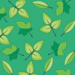 Seamless wallpaper with leaves