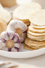 garlic waffles